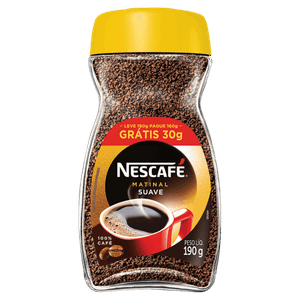 Café Solúvel Granulado Suave Nescafé Matinal Vidro Leve 190g Pague 160g