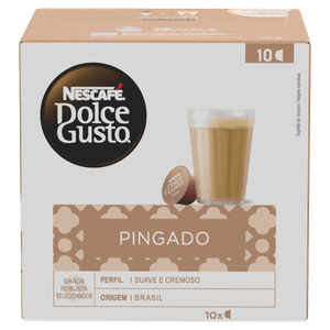 Café com Leite em Cápsula Pingado Nescafé Dolce Gusto Caixa 140g 10 Unidades