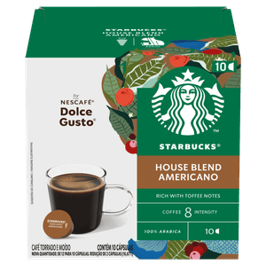 Café em Cápsula Torrado e Moído House Blend Americano Starbucks Caixa 85g 10 Unidades