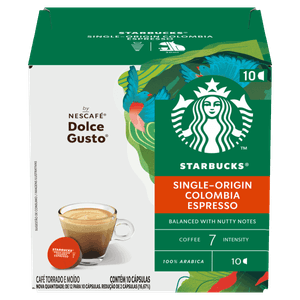 Café em Cápsula Torrado e Moído Espresso Starbucks Single-Origin Colombia Caixa 55g 10 Unidades