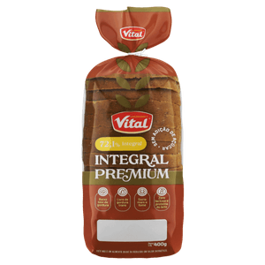 Pão Integral Zero Lactose Vital Premium Pacote 400g