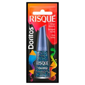 Esmalte Glitter Ousadia na Ponta dos Dedos Risqué & Doritos Blister 8ml