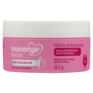 Gel Creme Hidratante Antissinais Facial Monange Pote 80g