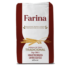 Farinha de Trigo Tipo 1 Tradicional Farina Pacote 5kg