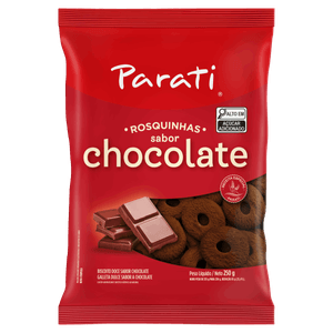 Biscoito Rosquinha Chocolate Parati Pacote 250g