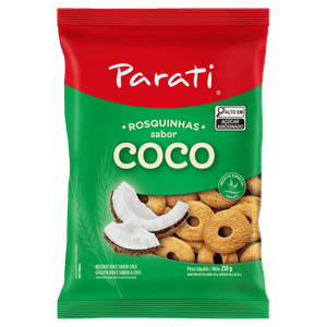 Biscoito Rosquinha Coco Parati Pacote 250g