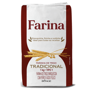 Farinha de Trigo Tipo 1 Tradicional Farina Pacote 1kg