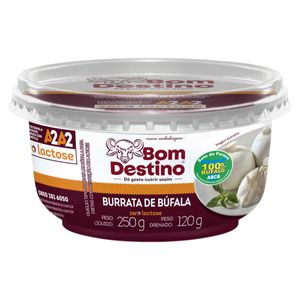 Queijo Burrata de Búfala Zero Lactose Bom Destino 120g