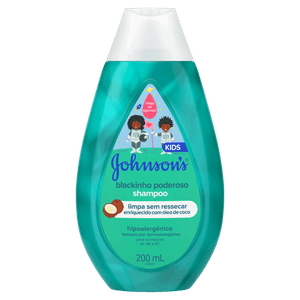 Shampoo Johnson's Kids Blackinho Poderoso Frasco 200ml