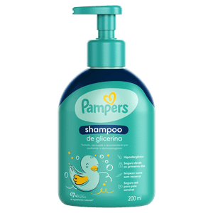 Shampoo Infantil de Glicerina Pampers Frasco 200ml