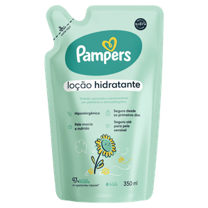 Loção Infantil Hidratante Pampers Sachê 350ml Refil