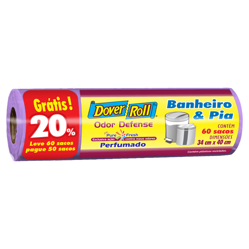 Saco-para-Lixo-Pia-e-Banheiro-Flower-Power-10l-Dover-Roll-Odor-Defense-Leve-60-Pague-50-Unidades