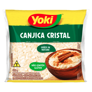 Canjica de Milho Branca Tipo 1 Cristal Yoki Pacote 400g