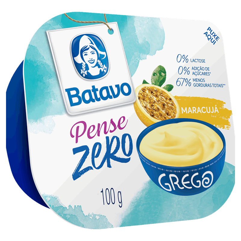 Iogurte-Parcialmente-Desnatado-Grego-Maracuja-Zero-Lactose-Batavo-Pense-Zero-Pote-100g