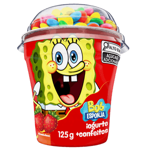 Iogurte Morango com Confeito Bob Esponja Batavo Copo 125g