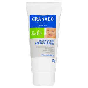 Talco Gel Dermocalmante sem Perfume Granado Bebê Bisnaga 80g