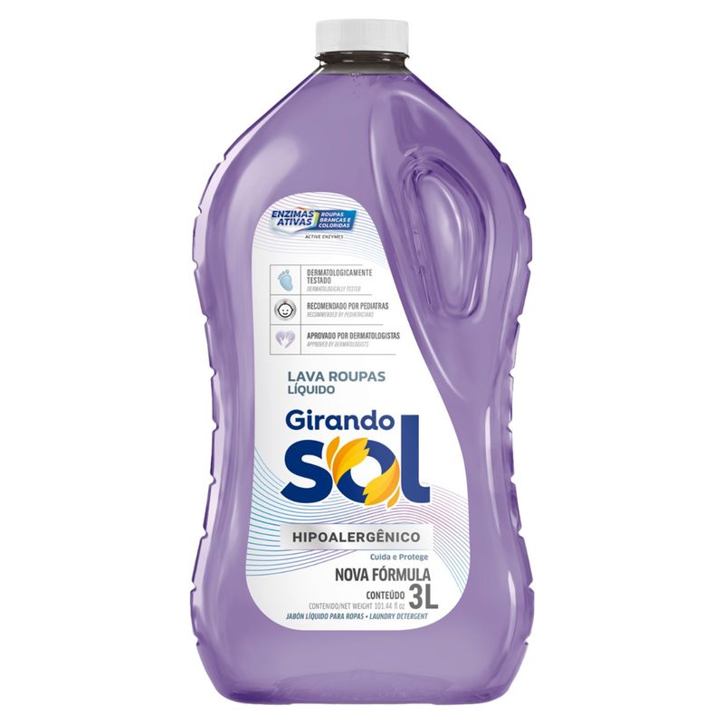 Lava-Roupas-Liquido-Roupas-Brancas-e-Coloridas-Cuida-e-Protege-Girando-Sol-Frasco-3l