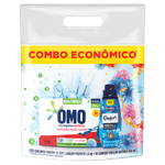 Kit-Lava-Roupas-Po-Omo-Lavagem-Perfeita-16kg---Amaciante-Concentrado-Frescor-Intenso-Comfort-500ml-Combo-Economico