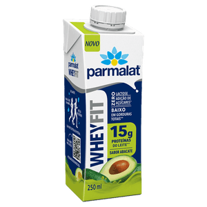 Bebida Láctea UHT Abacate Zero Lactose Parmalat Wheyfit Caixa 250ml