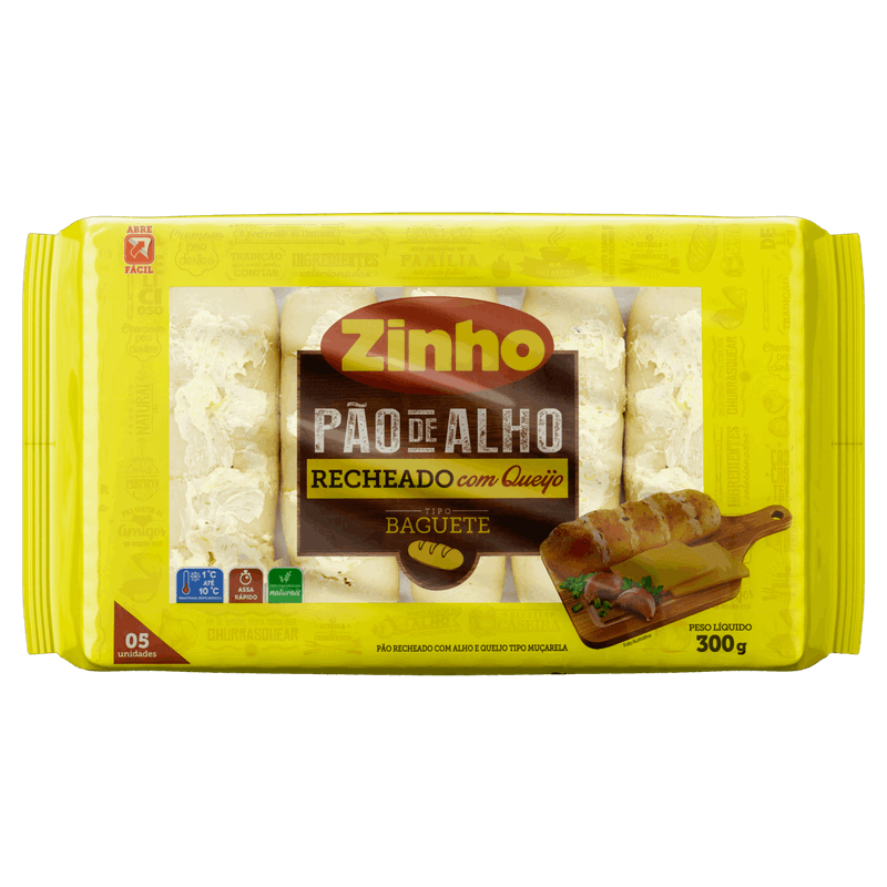 Pao-de-Alho-Baguete-Recheio-Queijo-Zinho-Pacote-300g