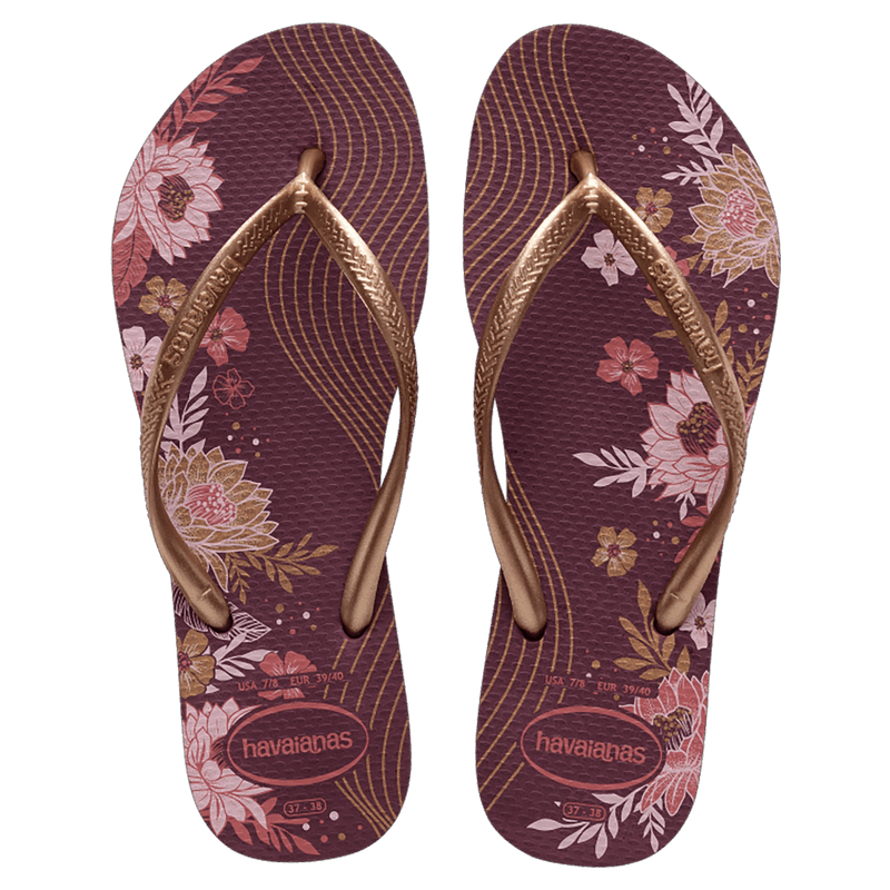 Chinelo-Terra-Roxa-Slim-Organic-Havaianas-n°-37-38