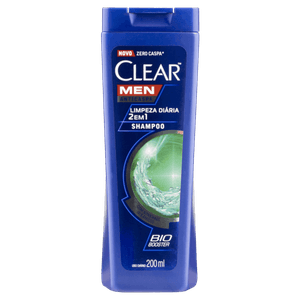 Shampoo Anticaspa Clear Men Limpeza Diária Frasco 200ml