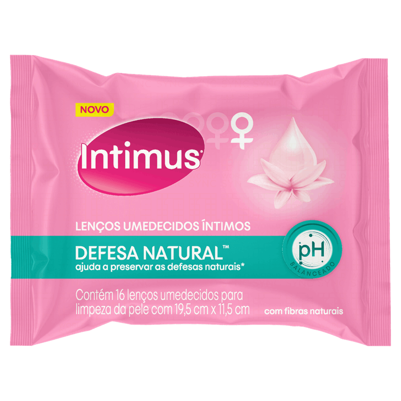 Lenco-Umedecido-Intimo-Intimus-Defesa-Natural-Pacote-16-Unidades