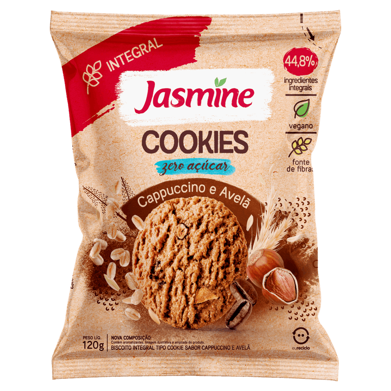 Biscoito-Cookie-Integral-Cappuccino-e-Avela-Zero-Acucar-Jasmine-Pacote-120g