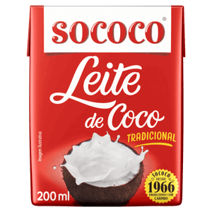 Leite de Coco Tradicional Sococo Caixa 200ml