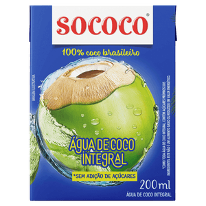 Água de Coco Integral Sococo Caixa 200ml