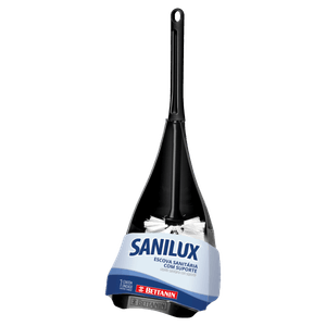 Escova Sanitária com Suporte Preta Sanilux