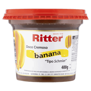 Doce Cremoso Schmier Banana Ritter Pote 400g