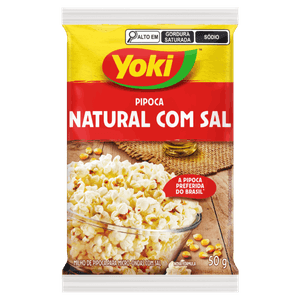 Pipoca para Micro-Ondas Natural com Sal Yoki Pacote 50g