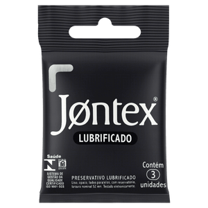 Preservativo Masculino Lubrificado Jontex Pacote 3 Unidades