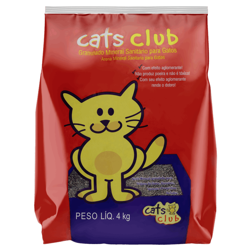 Granulado-Sanitario-para-Gatos-Cats-Club-Pacote-4kg