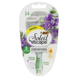 Aparelho Descartável para Depilar Lavanda e Eucalipto Bic Soleil Escape 3 Unidades