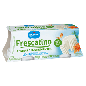 Queijo Frescal Ultrafiltrado Light Polenghi Frescatino Pote 130g 2 Unidades