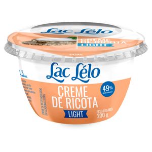 Creme de Queijo Ricota Light Lac Lélo Pote 200g