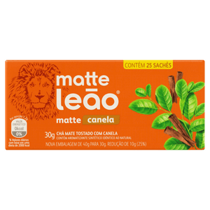 Chá Mate Canela Matte Leão Caixa 30g 25 Unidades