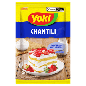 Chantilly Pó Yoki Pacote 50g