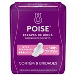 Absorvente-com-Abas-para-Escapes-de-Urina-Poise-Discreto-Pacote-8-Unidades