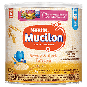 Cereal Infantil Arroz & Aveia Mucilon Lata 400g