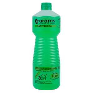 Álcool Araras Bactericida Eucalipto 46º INPM Frasco 1 litro