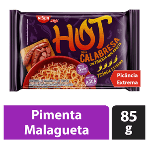 Macarrão Instantâneo Lámen Calabresa Nissin Miojo Hot Pacote 85g