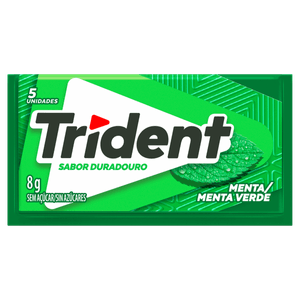 Goma de Mascar Menta Zero Açúcar Trident Envelope 8g 5 Unidades