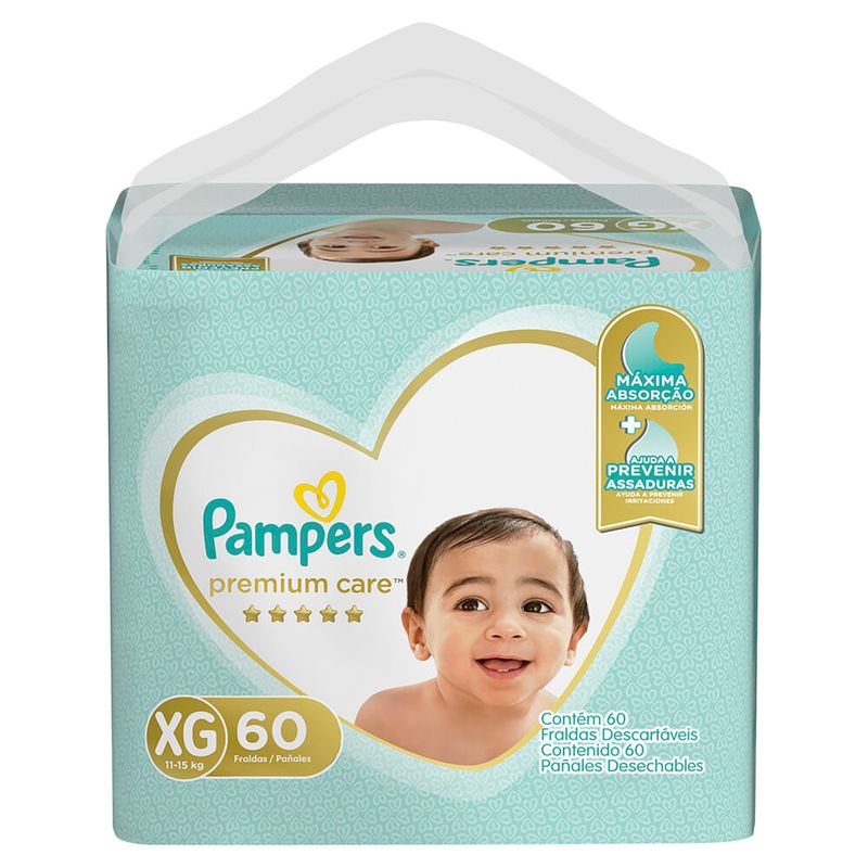 Fralda-Descartavel-Infantil-Pampers-Premium-Care-XG-Pacote-60-Unidades