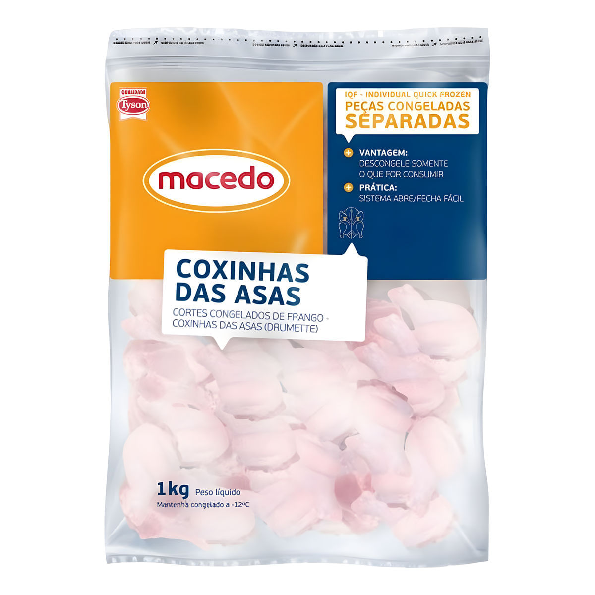 Coxinha da Asa Macedo Congelado 1kg