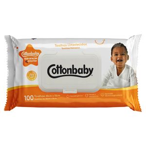 Toalha Umedecida Hidratação Intensa Cottonbaby Pacote 100 Unidades