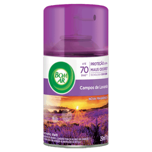 Neutralizador de Odores Campos de Lavanda Freshmatic Bom Ar Frasco 250ml Refil