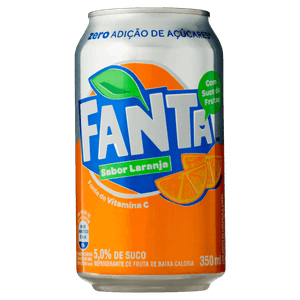 Refrigerante Laranja Zero Adição de Açúcar Fanta Lata 350ml